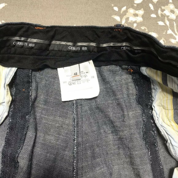 Cerruti 1881 Darkwash Jeans 33x33.5 Zipper Pockets - Picture 2 of 12